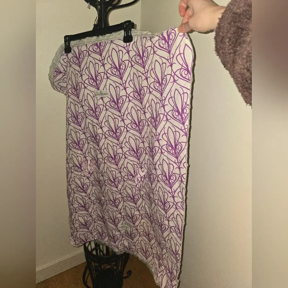 Carseat Cover Purple and White Patterned